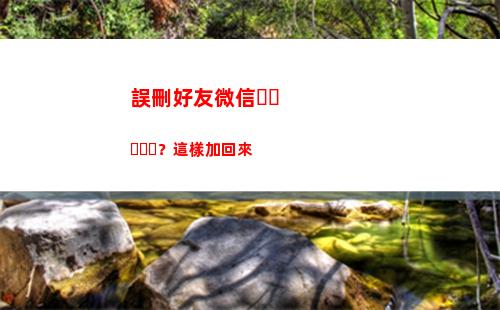 誤刪好友微信？這樣加回來(微信好友驗證誤刪怎么恢復)